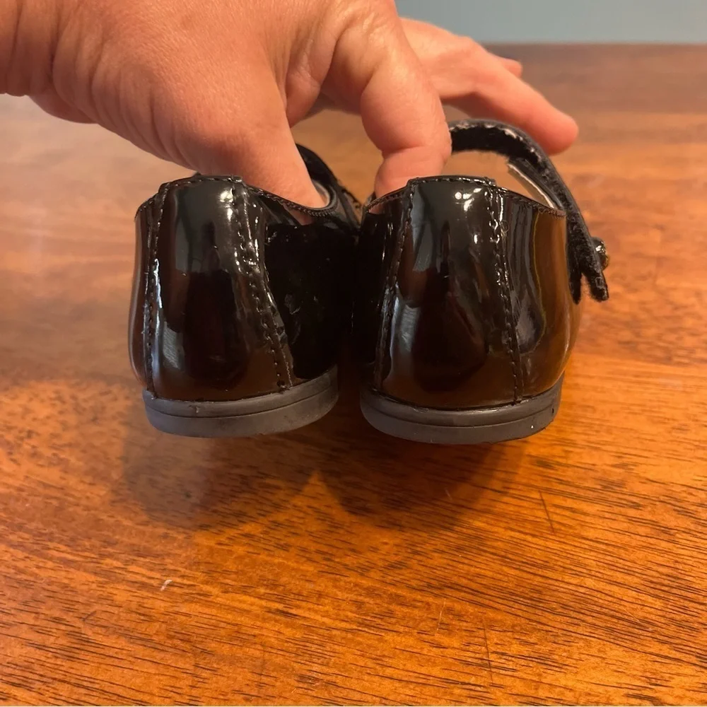 FootMates Emma Mary Jane Shiny Black Dress Shoes size 12 wide insole